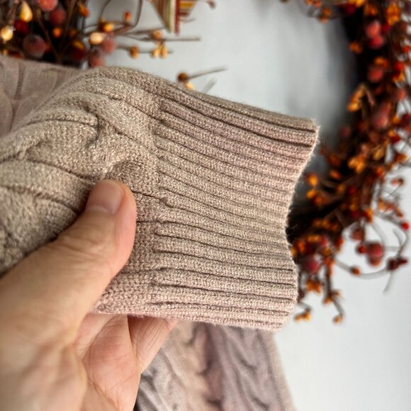 Adrianna Papell Pearl Button Braid Sweater Knit Cardigan SMALL in Heather Frappe - Picture 4 of 9